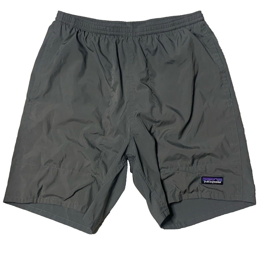 Patagonia Men's Baggies Shorts in Forge Grey Drawstring, Lined 6" Inseam- Size M
